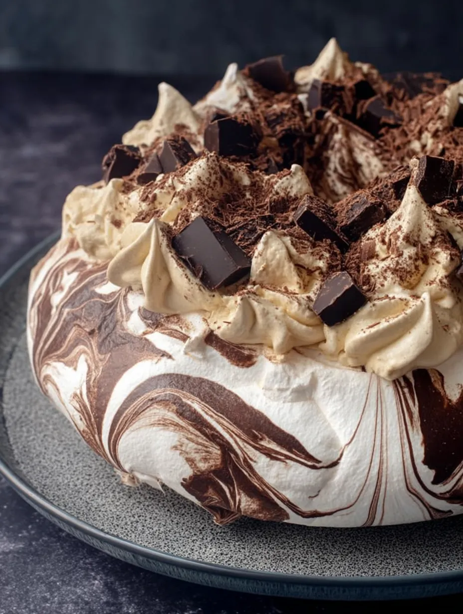 Wyjątkowa Pavlova z czekoladą.
