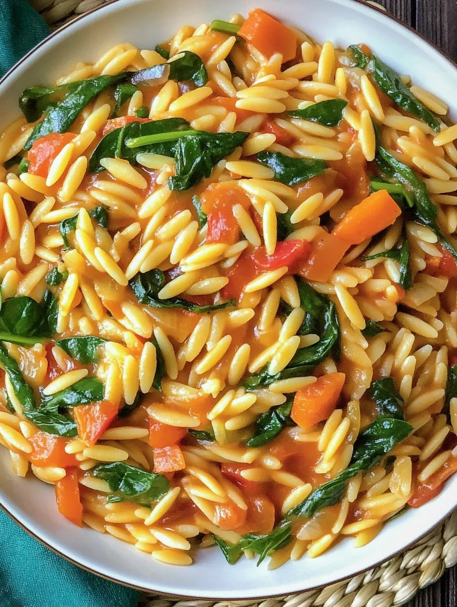 Kremowy gulasz z makaronu orzo – Szybki i zdrowy