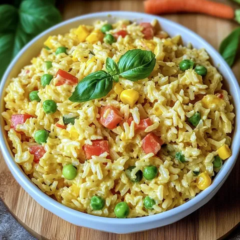 Kolorowy ryż z curry