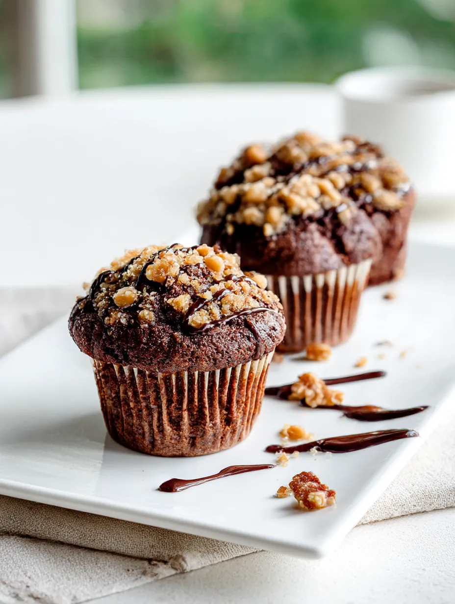 Muffinki czekoladowo-kawowe z karmelem.