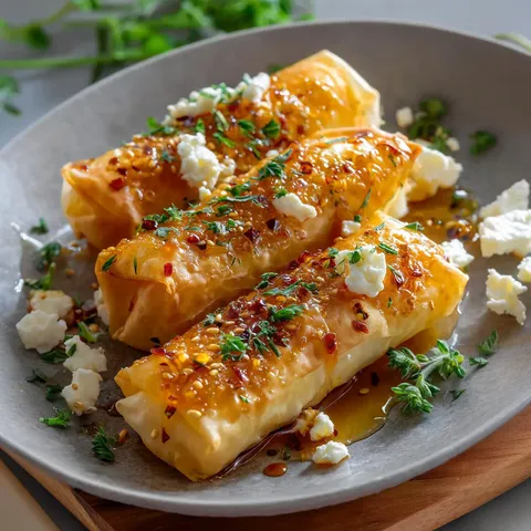 Złocista feta z chili i miodem