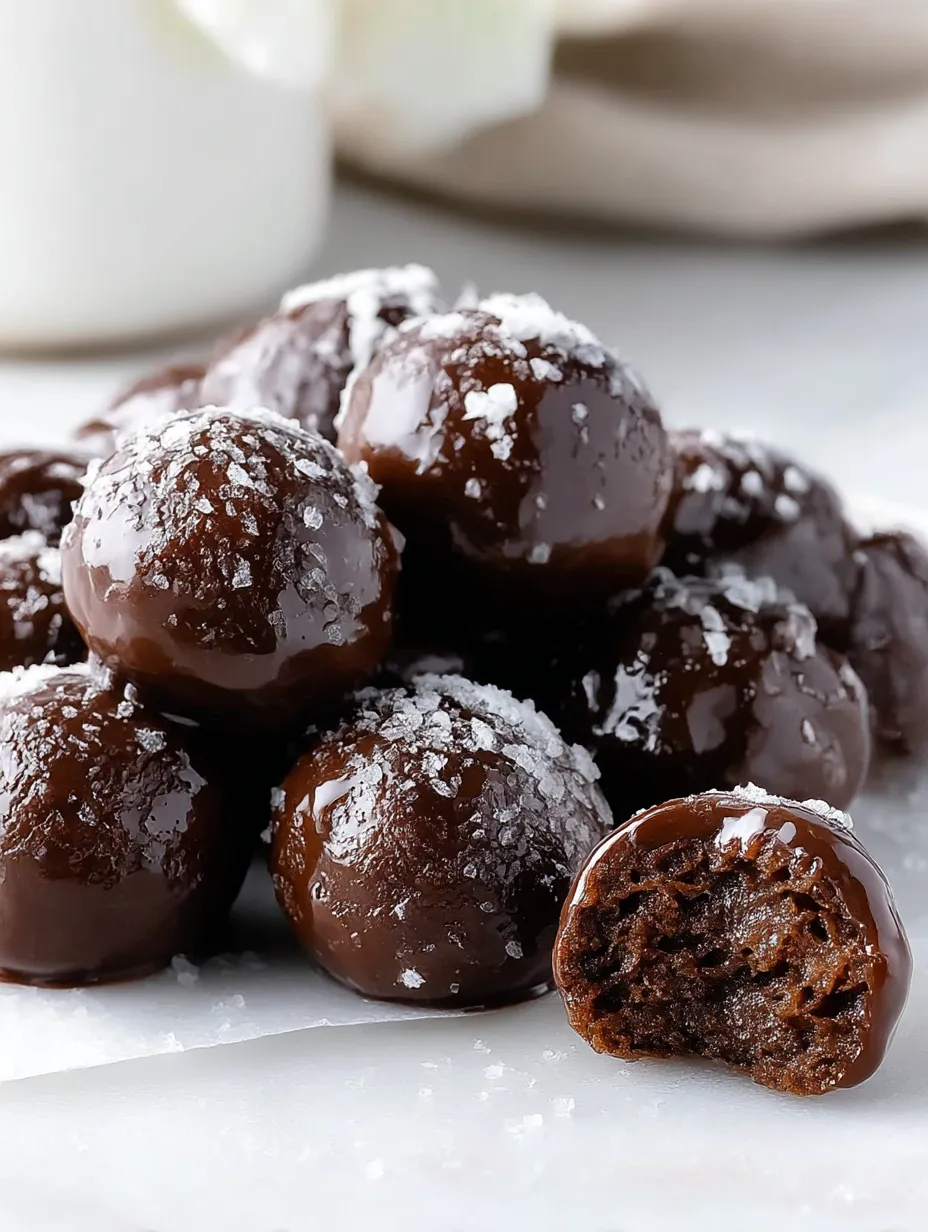Łatwe czekoladowe mini-pączki z lukrem.