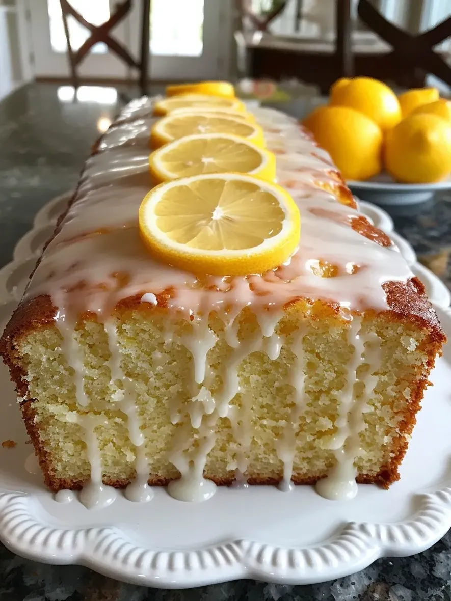 Rozpływająca się cytrynowa babka z lukrem.