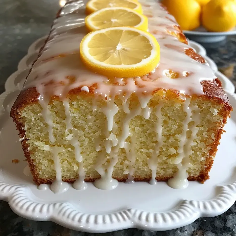 Kwaskowa babka z cytrynową polewą.