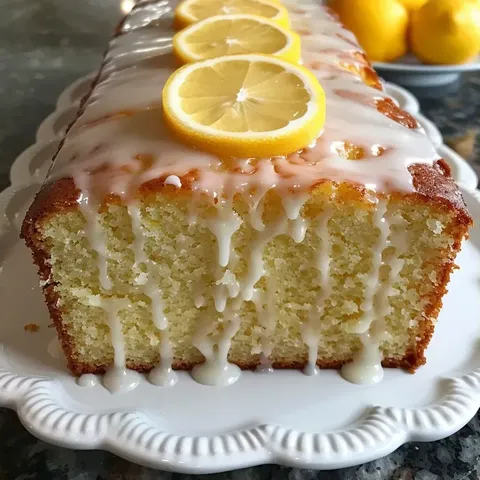 Kwaskowa babka z cytrynową polewą.