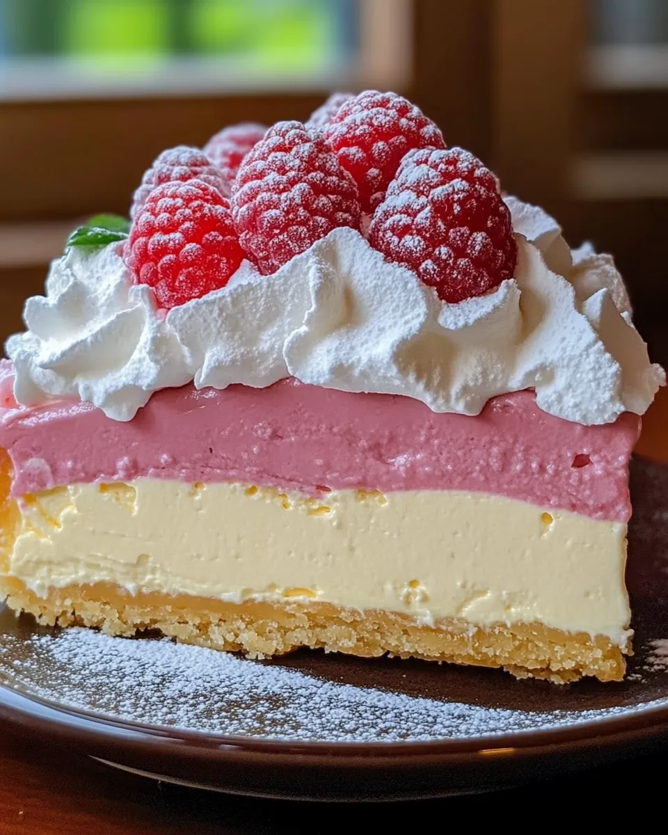 Przyjemny malinowy tort na zimno.