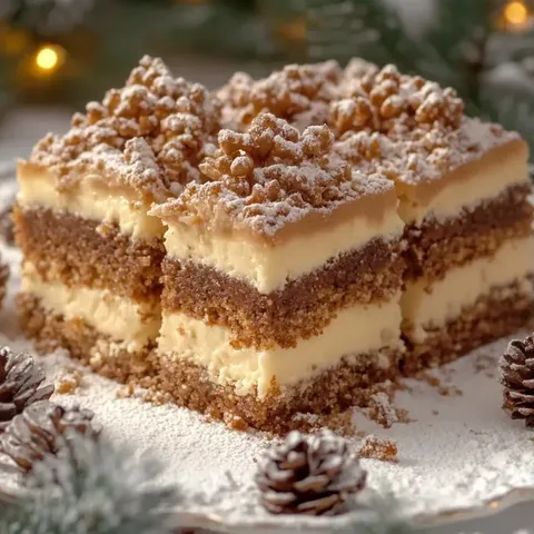 Miodowe ciasto z kremem.