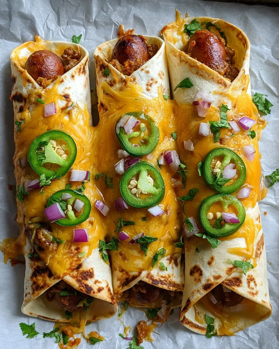 Zapiekane Hot Dogi w Cieście Tortilla