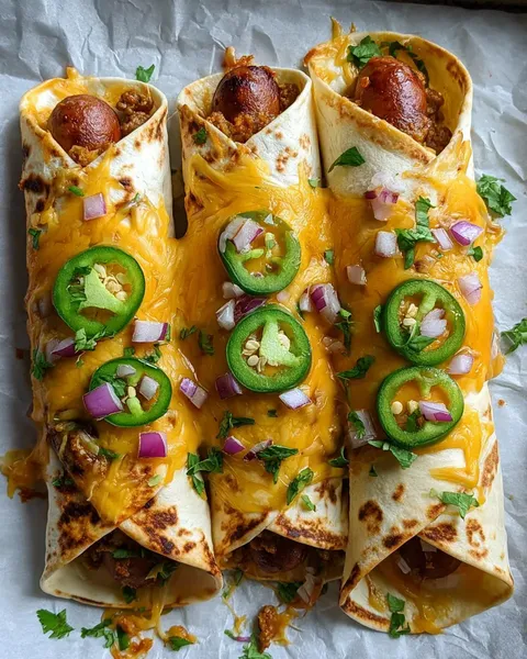 Zapiekane Hot Dogi w Cieście Tortilla