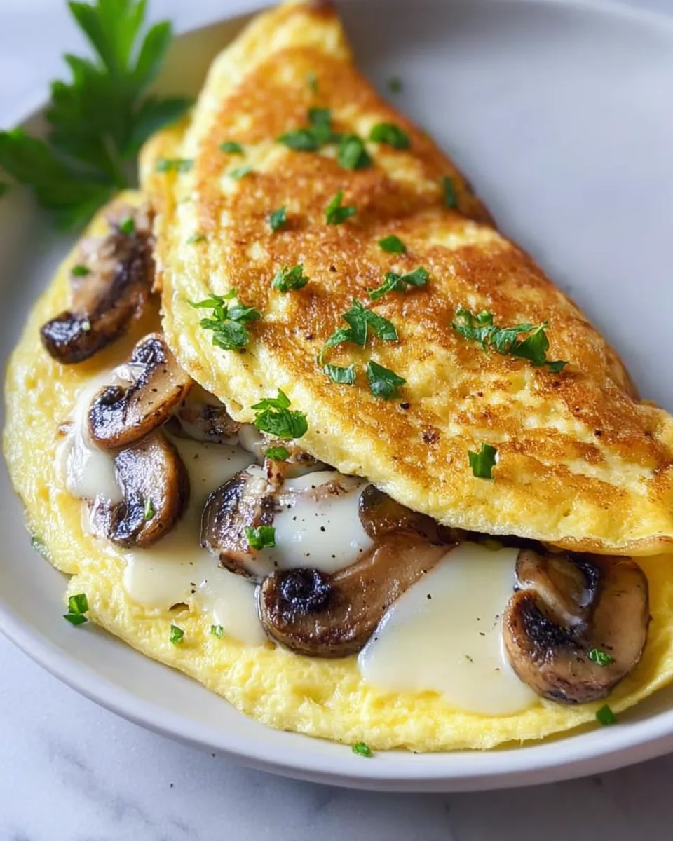 Smazne Omlet z Pieczarkami i Mozzarellą.