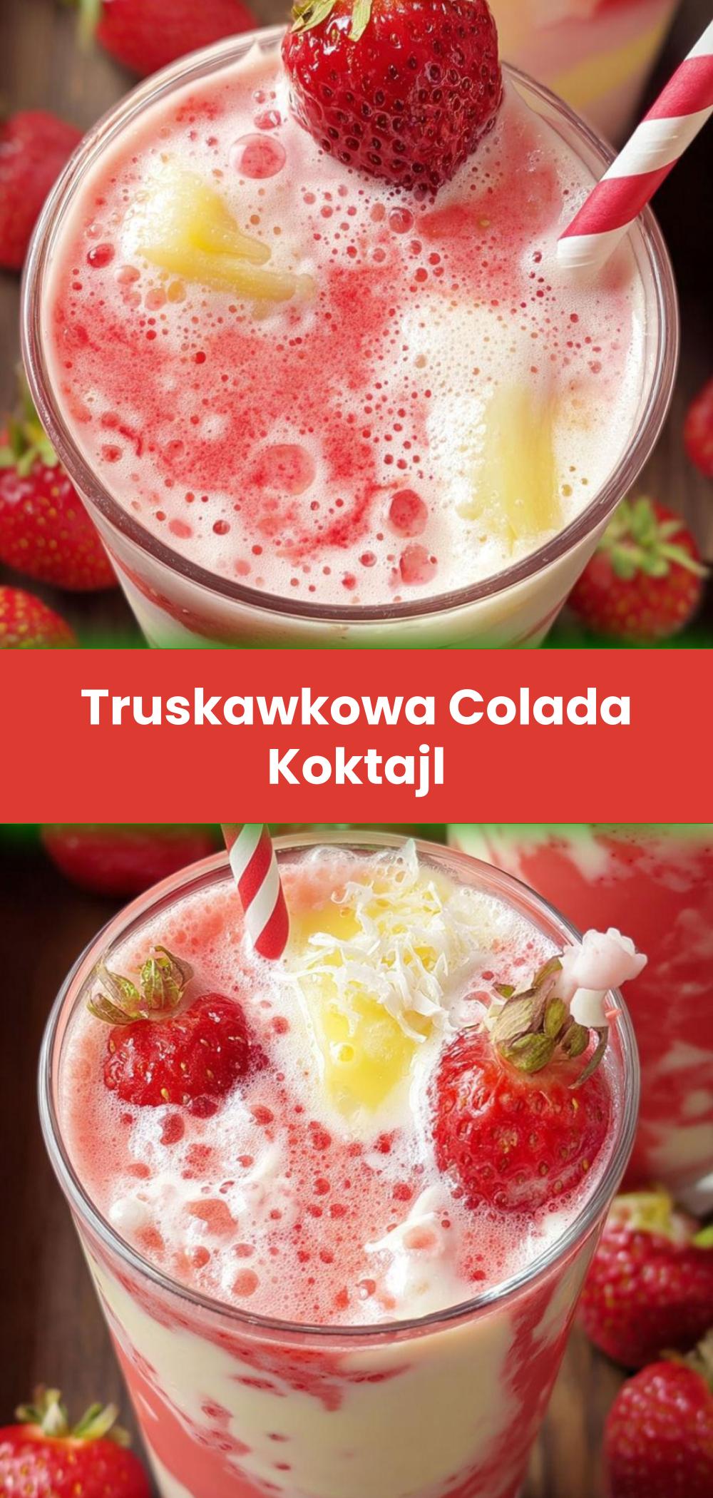 Template of Truskawkowa Colada Koktajl