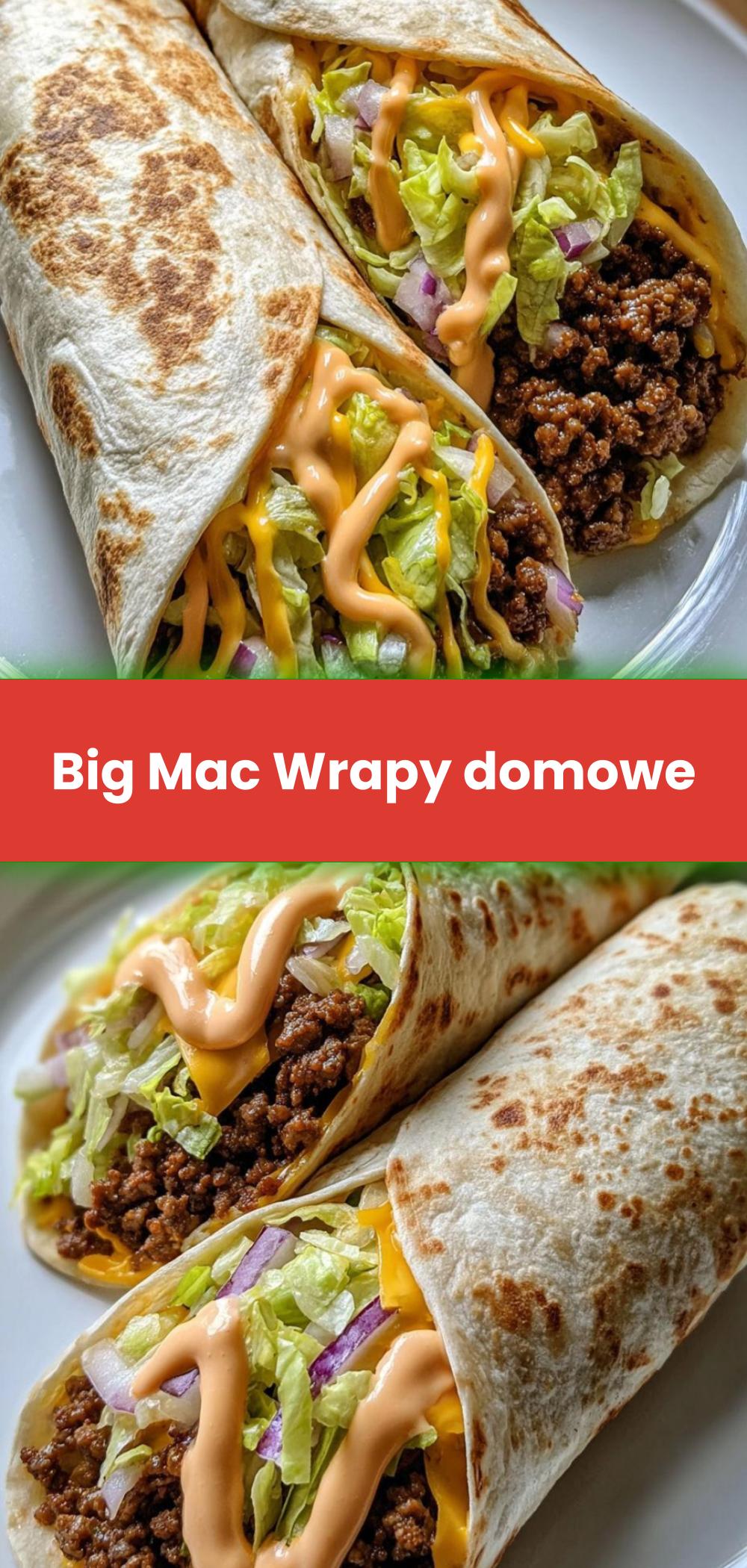 Template of Big Mac Wrapy domowe