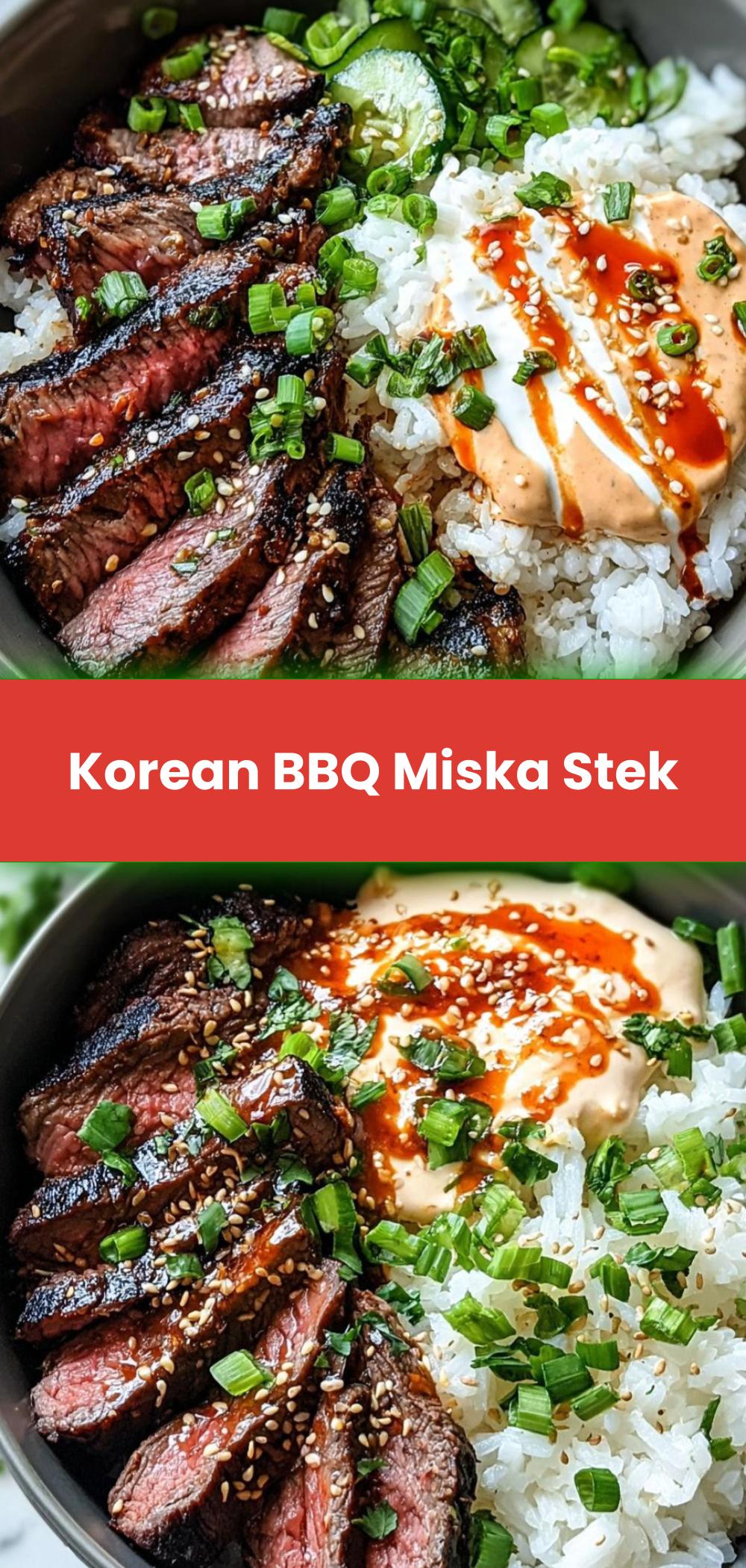 Template of Korean BBQ Miska Stek