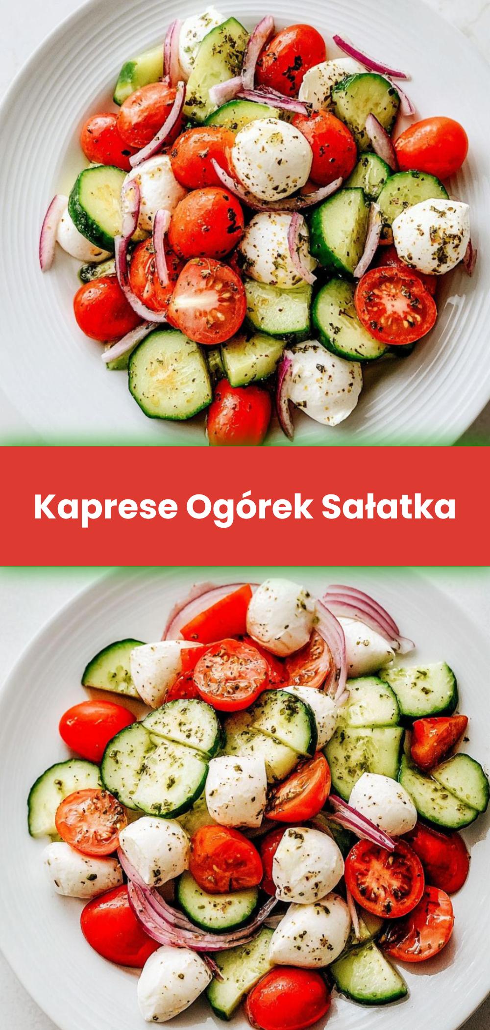 Template of Kaprese Ogórek Sałatka