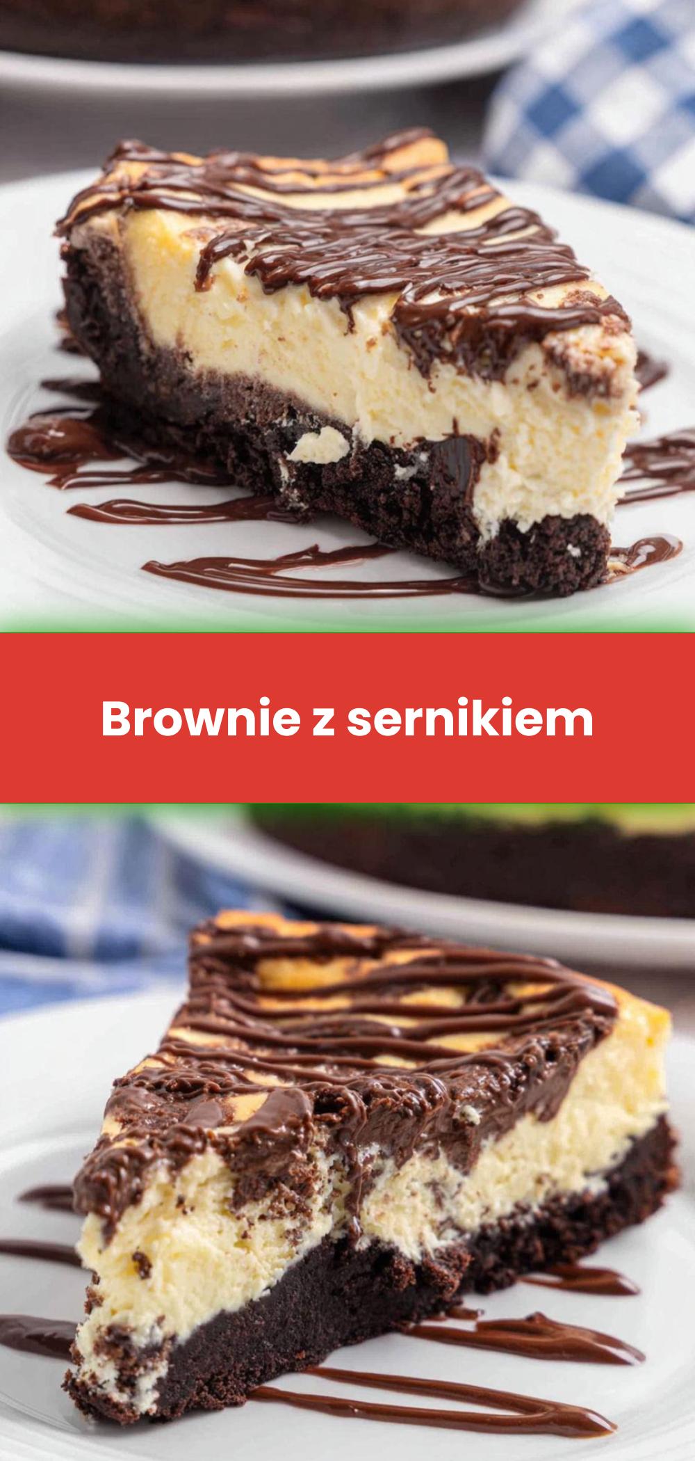 Template of Brownie z sernikiem
