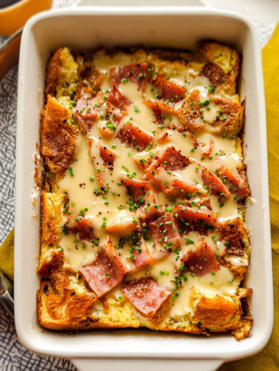 Zapiekanka z boczkiem i serem.