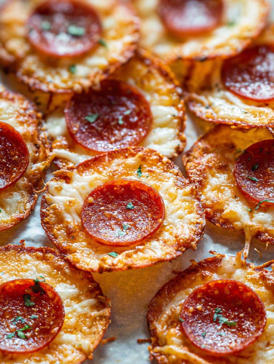 Zbliżenie pizzy z pepperoni i serem.