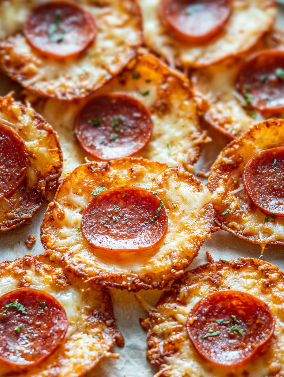 Zbliżenie pizzy z pepperoni i serem.