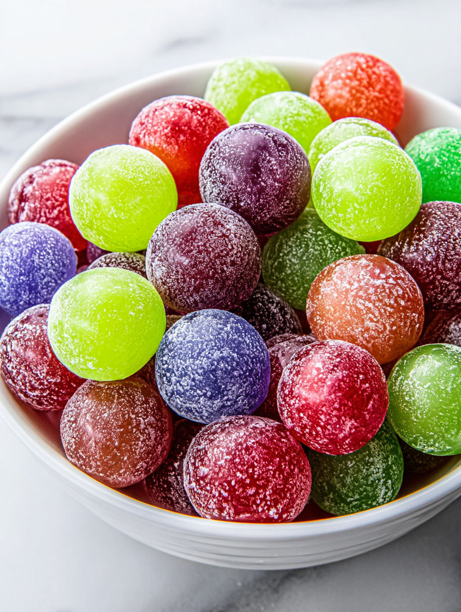 Miseczka z winogronami w zielonym i żółtym kolorze.