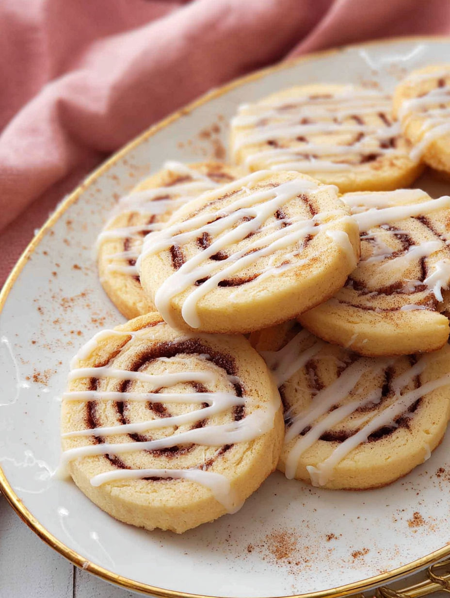 Talerz pełen ciastek o smaku cynamonowym.