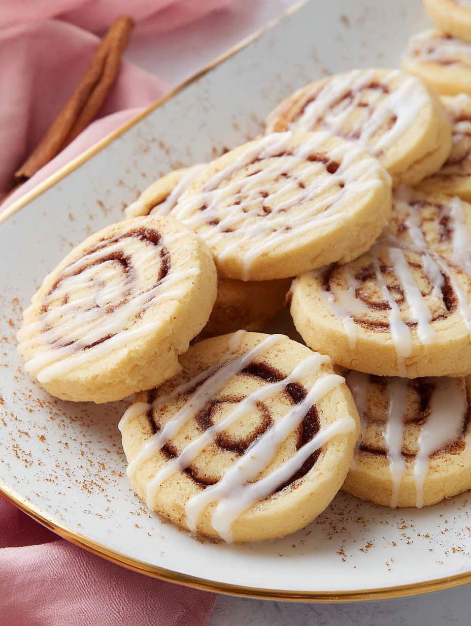 Talerz z ciasteczkami o aromacie cynamonu.