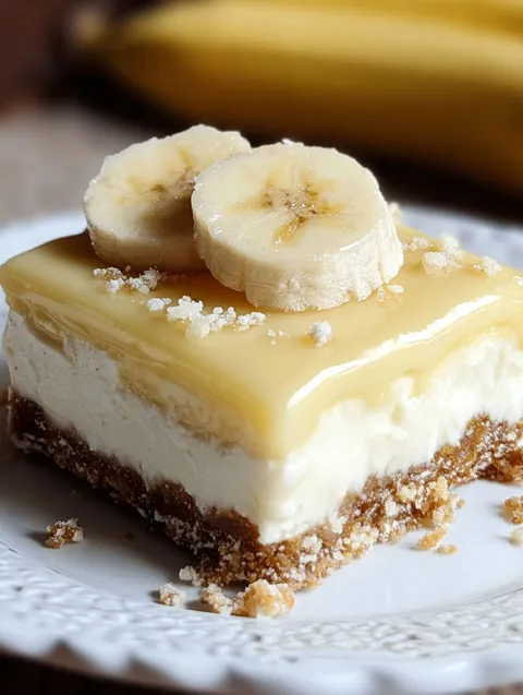 Kawałek bananowych kremowych ciastek.