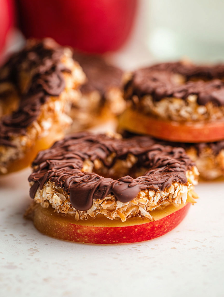 Jabłko oblane czekoladą.