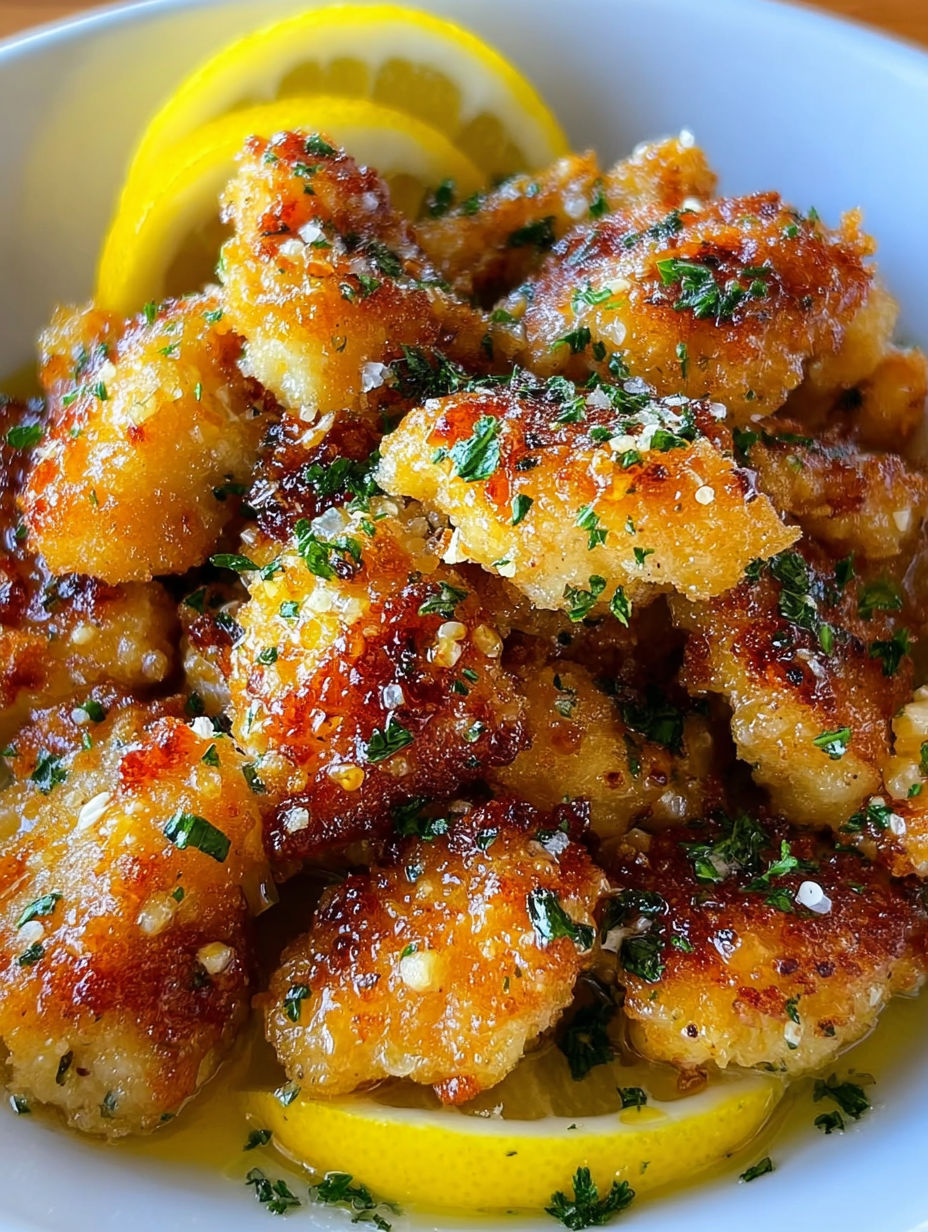 Miseczka jedzenia z kawałkiem cytryny na wierzchu.