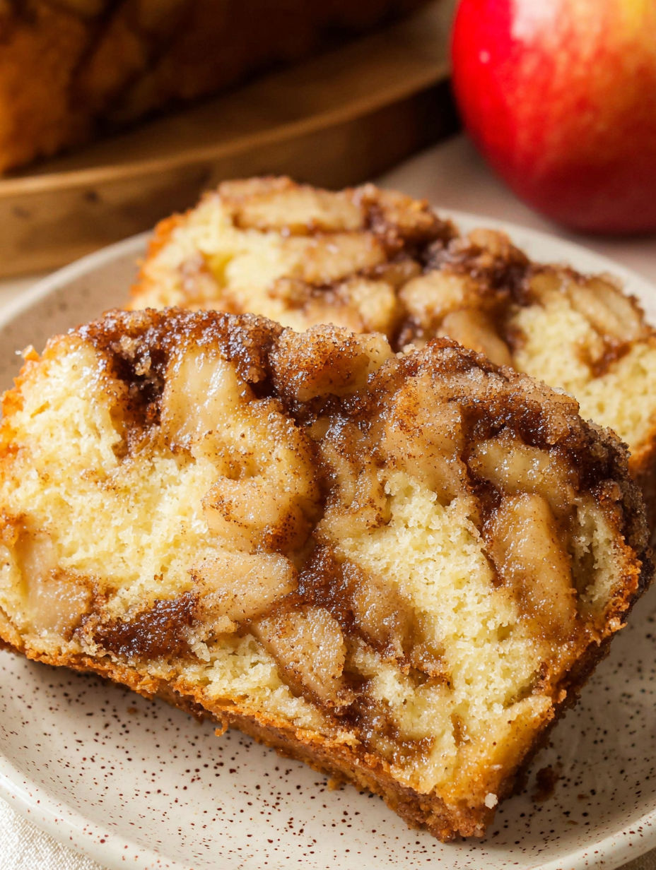 Kromka chleba Amish z jabłkami