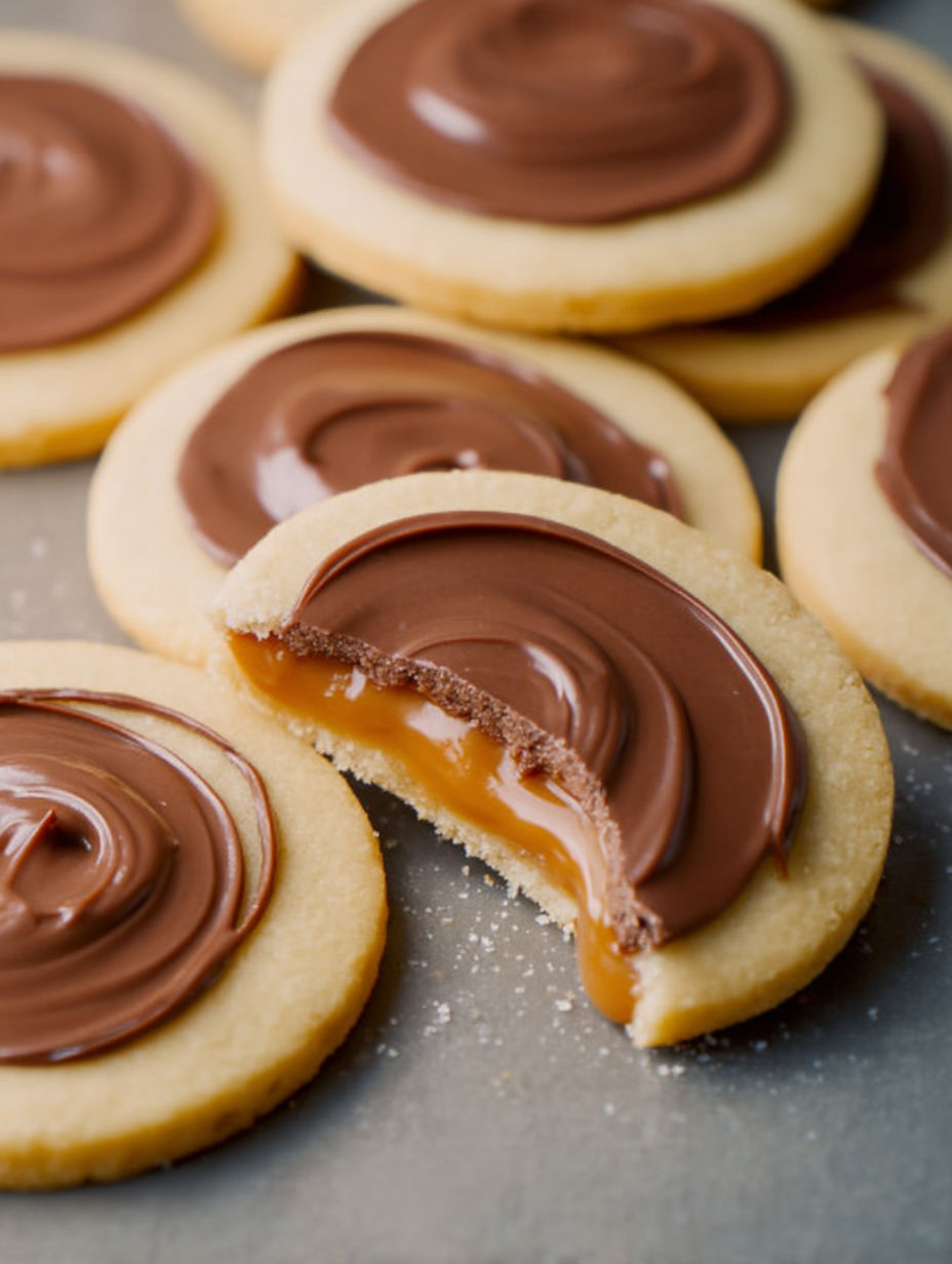 Ciasteczko polane czekoladą.