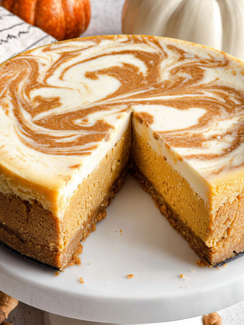 Plaster ciasta z marmurkowym wzorem.