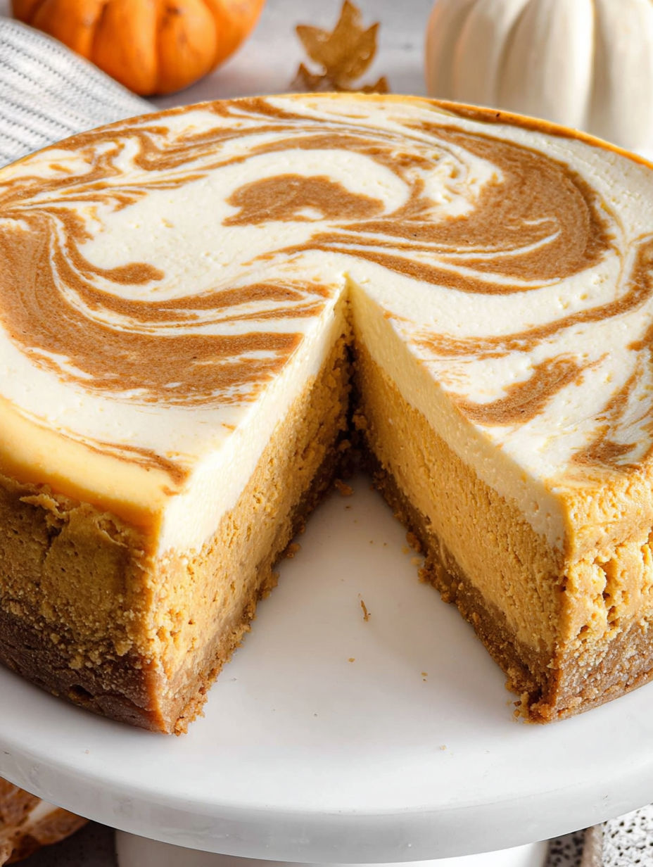 Plaster ciasta z marmurkowym wzorem.