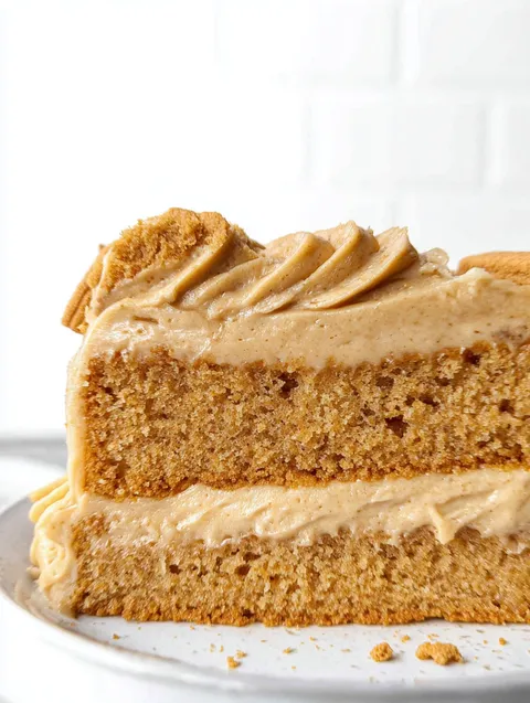 Kawałek ciasta Biscoff.