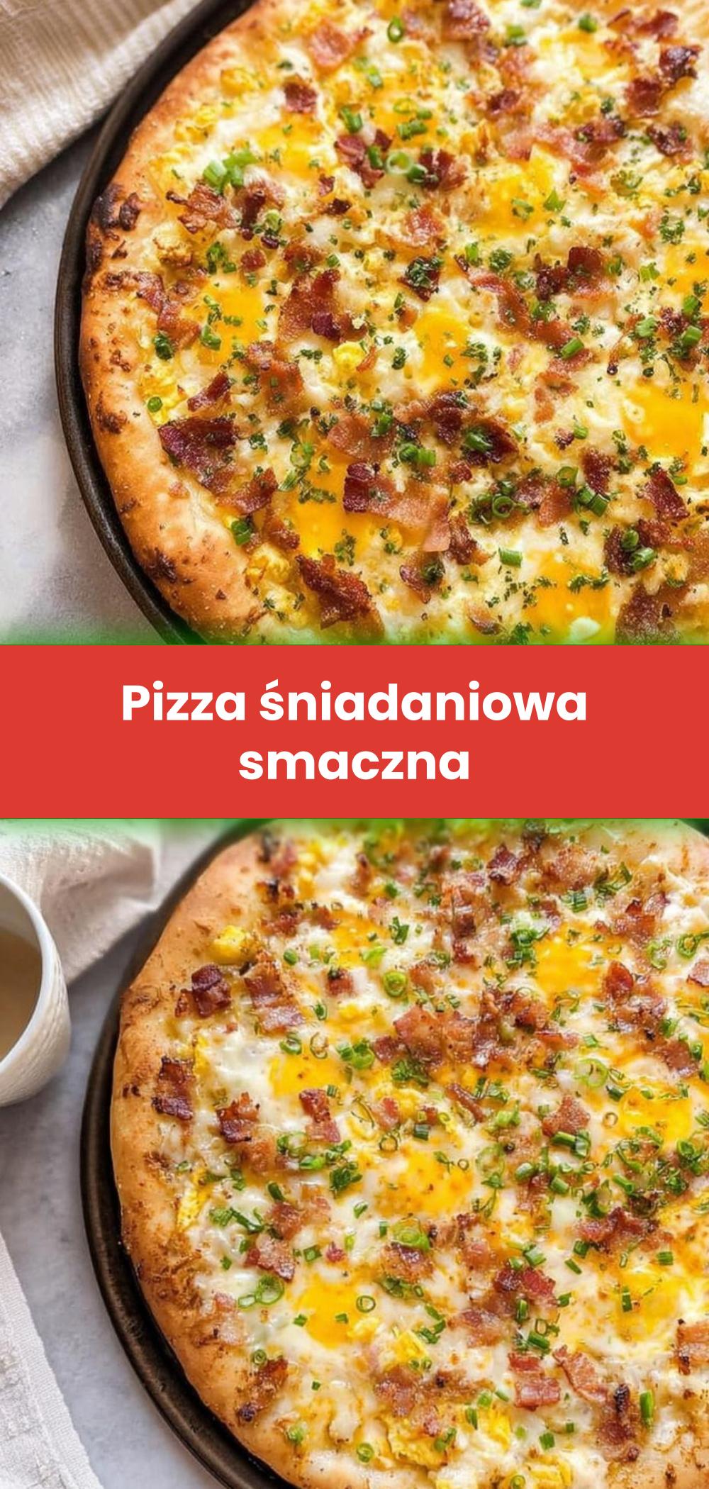 Template of Pizza śniadaniowa smaczna
