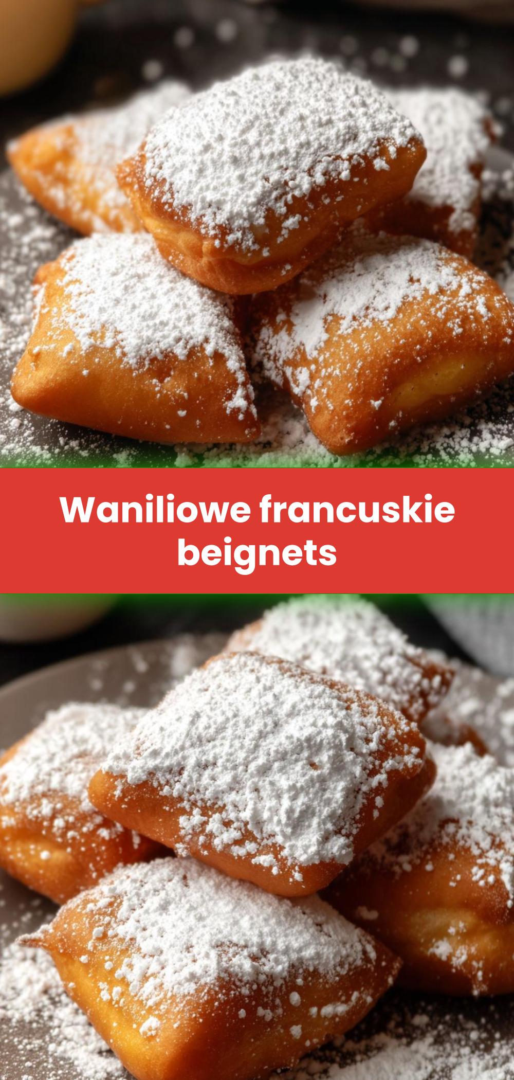 Template of Waniliowe francuskie beignets