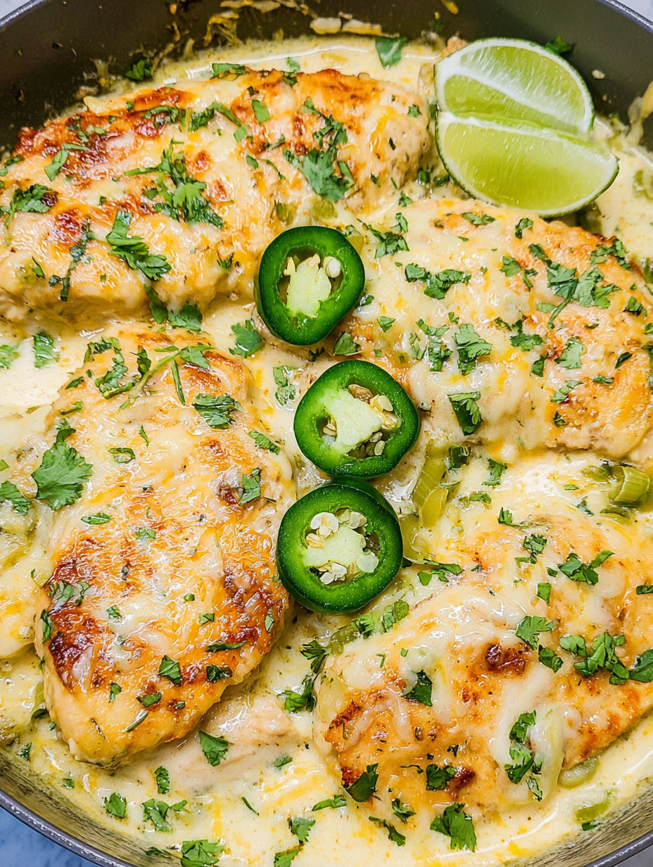 Patelnia z kurczakiem i jalapeño.