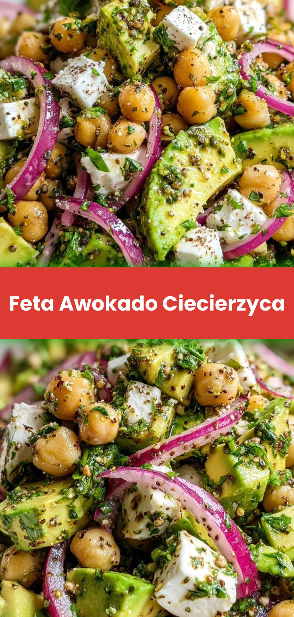 Template of Feta Awokado Ciecierzyca