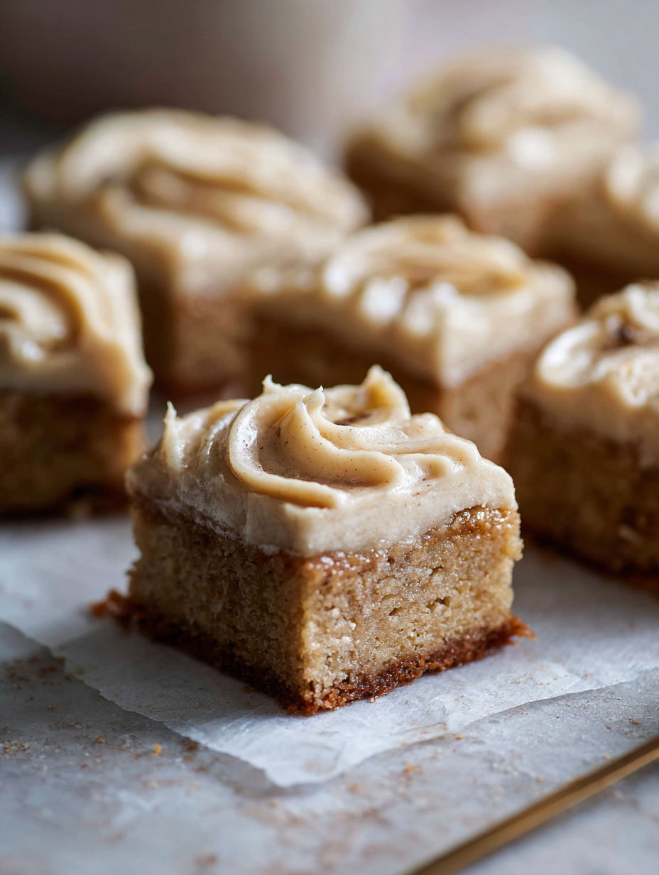 Talerz z batonikami z polewą z brązowego masła.