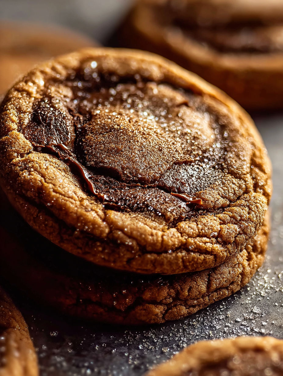 Ciasteczko czekoladowe polane czekoladą na wierzchu.