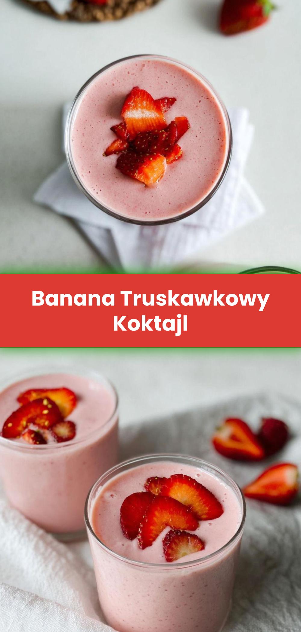 Template of Banana Truskawkowy Koktajl