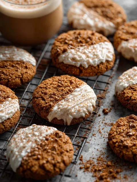 Taca z ciasteczkami latte imbirowymi