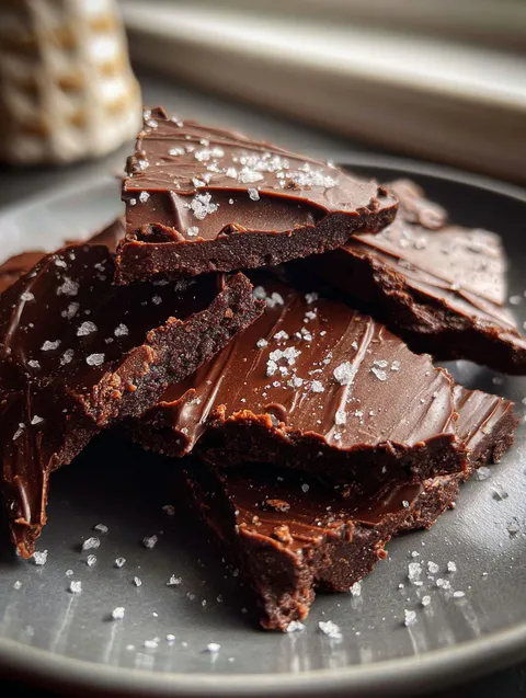 Talerz wilgotnej fudgy protein bark