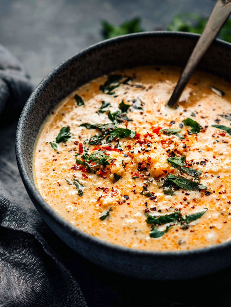 Miska kremowej włoskiej quinoa