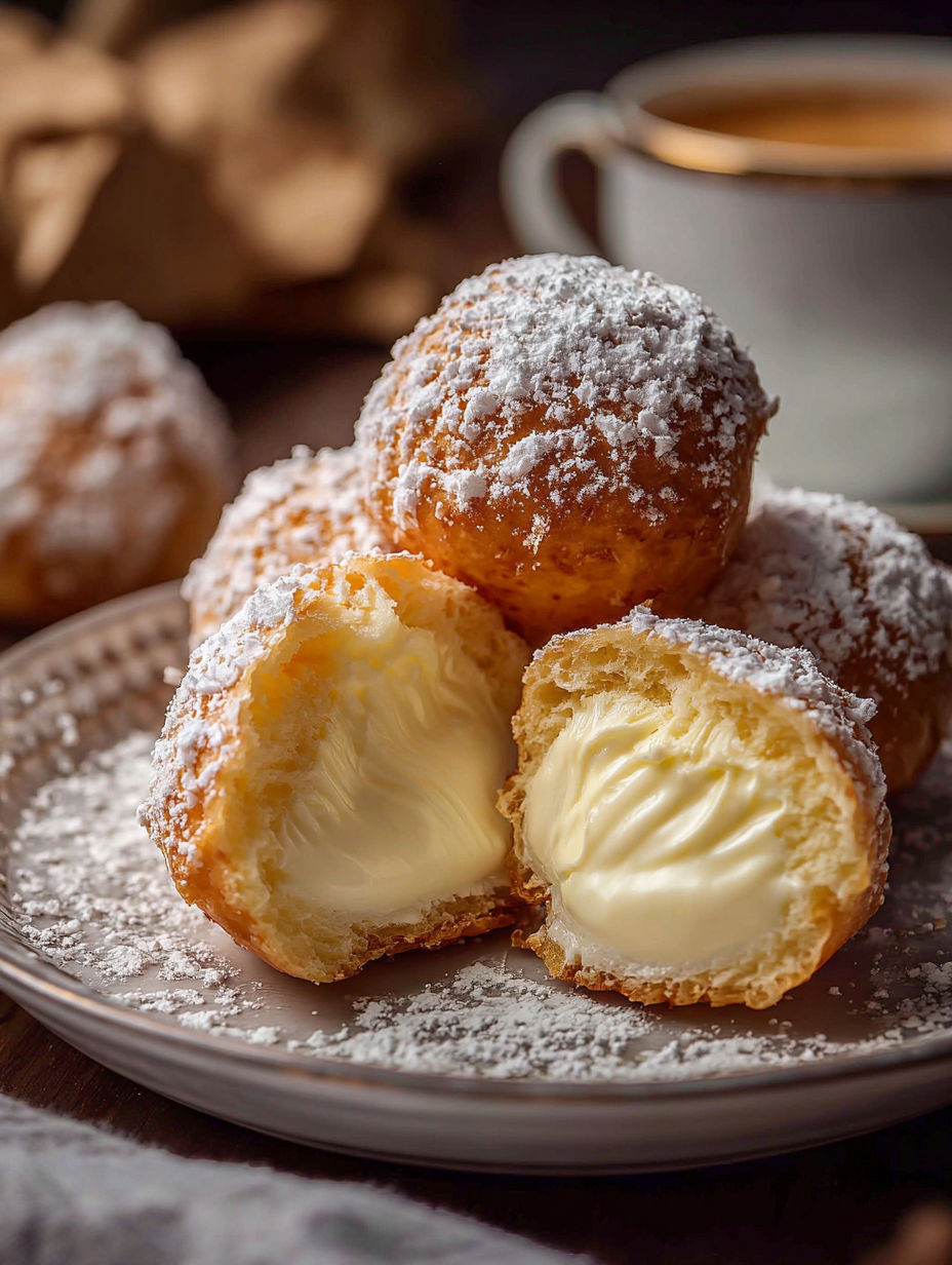 Talerz z włoskimi pysami kremowymi.