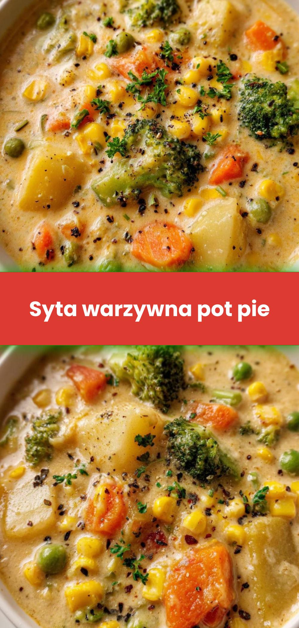 Template of Syta warzywna pot pie