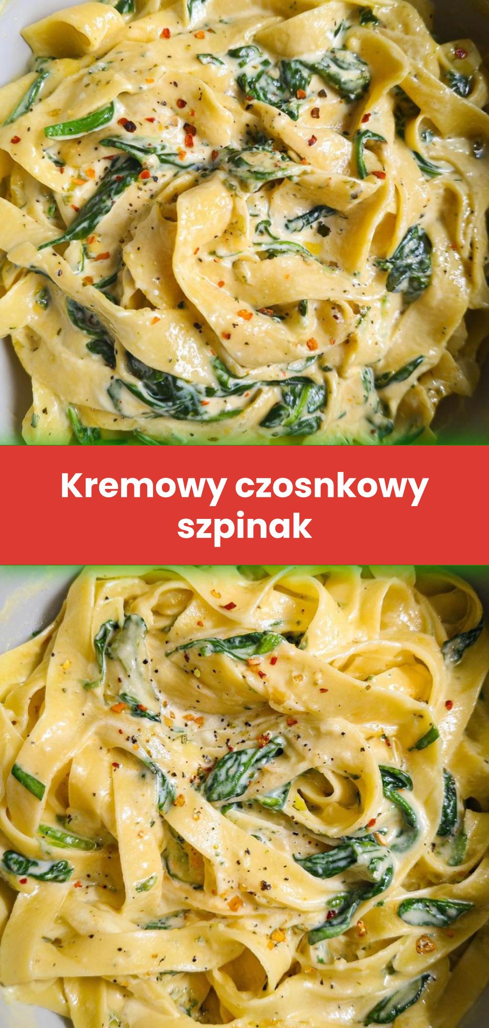 Template of Kremowy czosnkowy szpinak