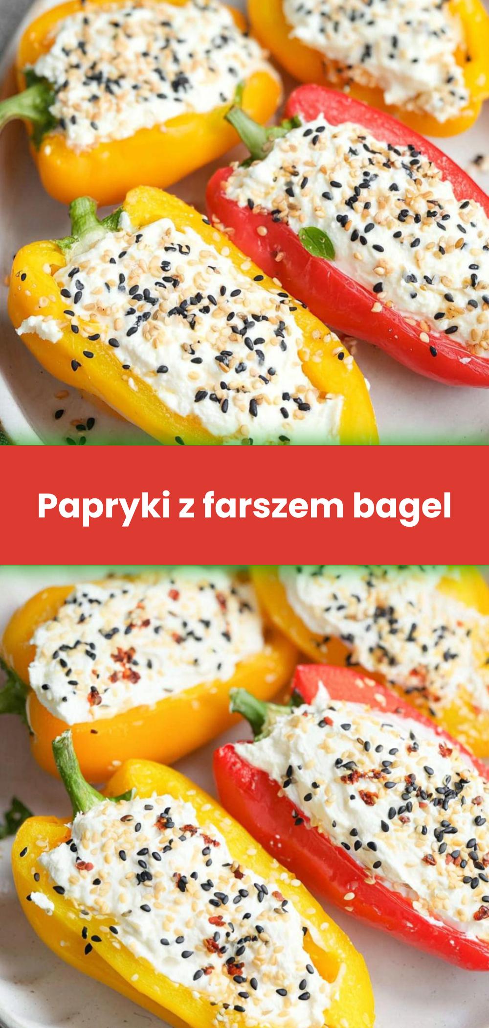 Template of Papryki z farszem bagel