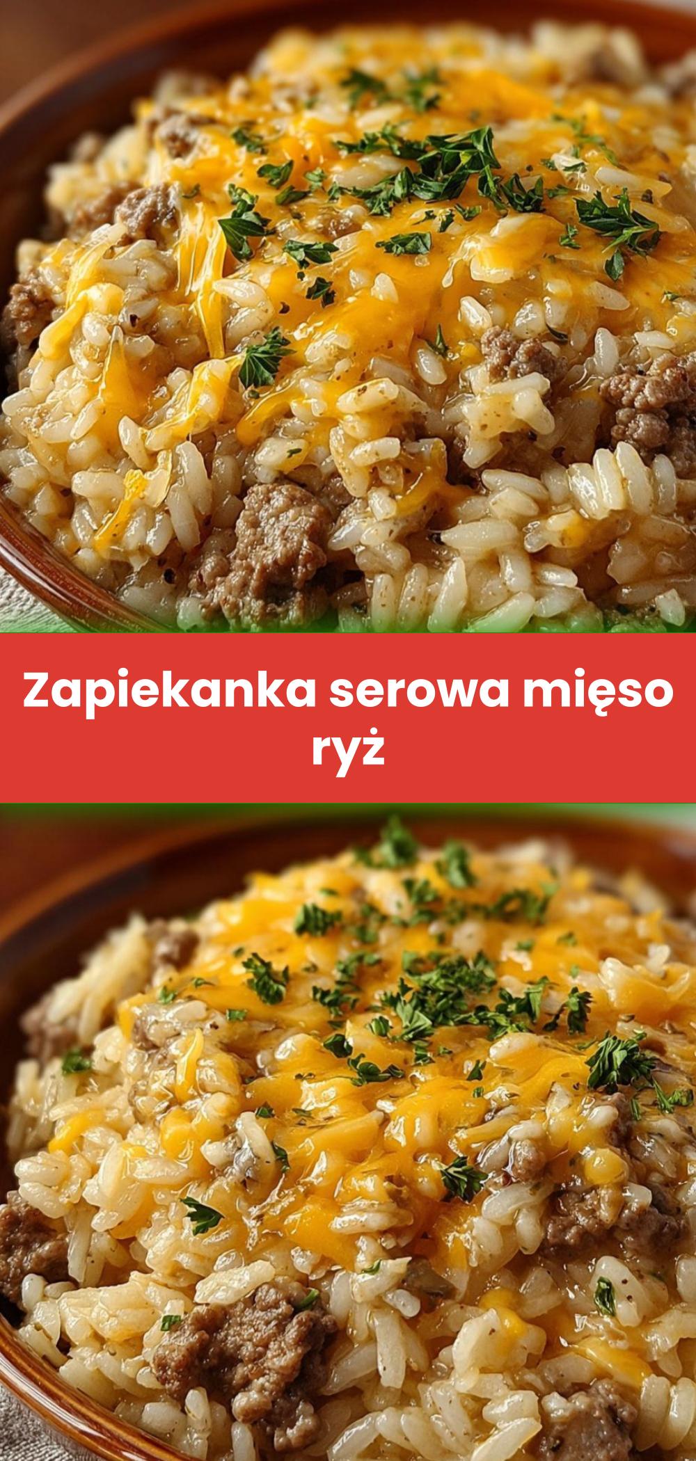 Template of Zapiekanka serowa mięso ryż
