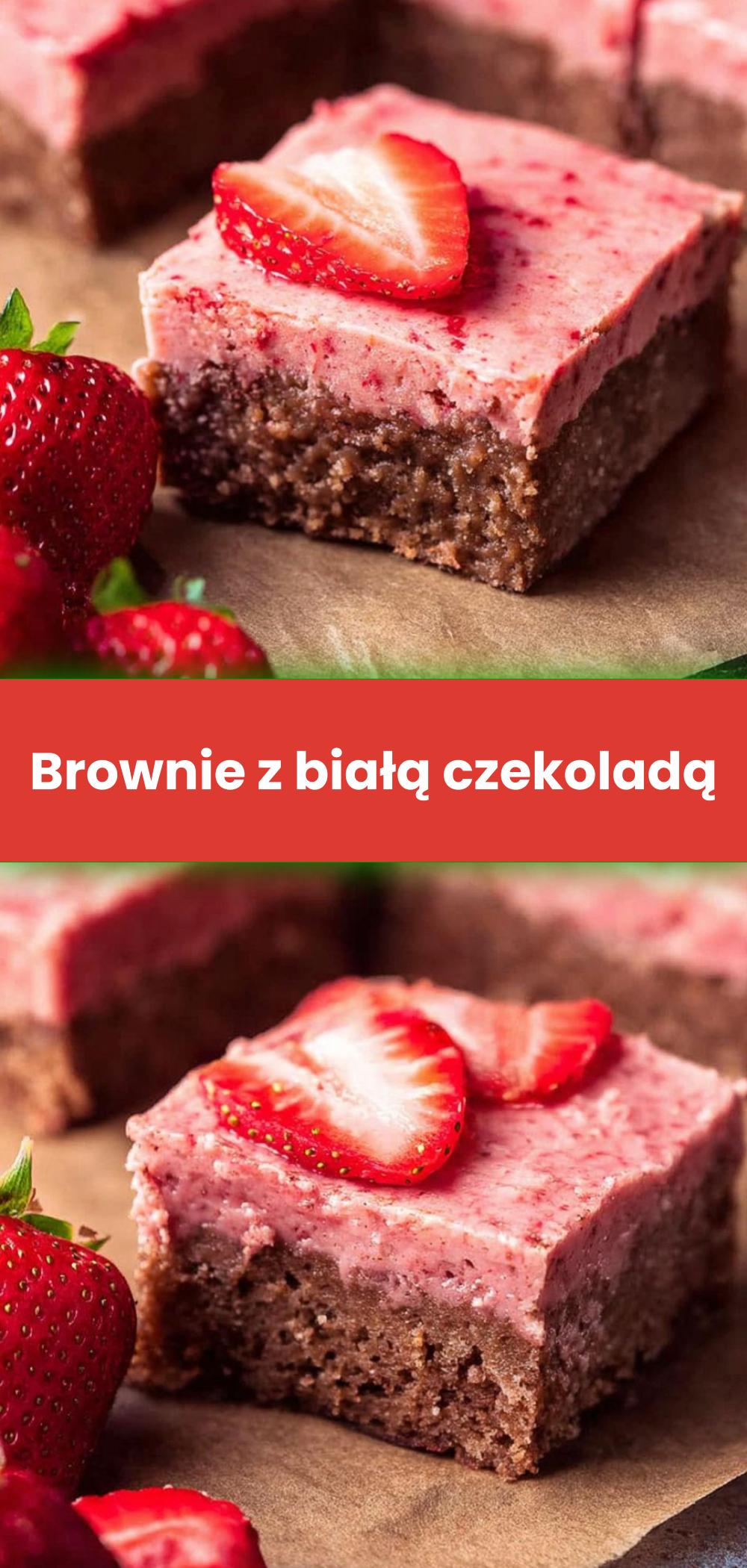 Template of Brownie z białą czekoladą