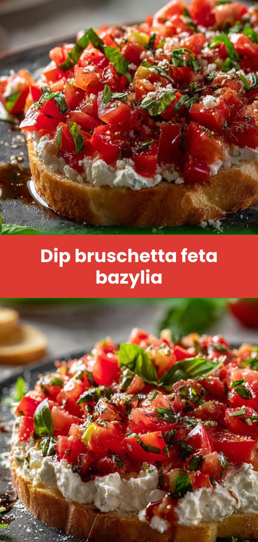Template of Dip bruschetta feta bazylia